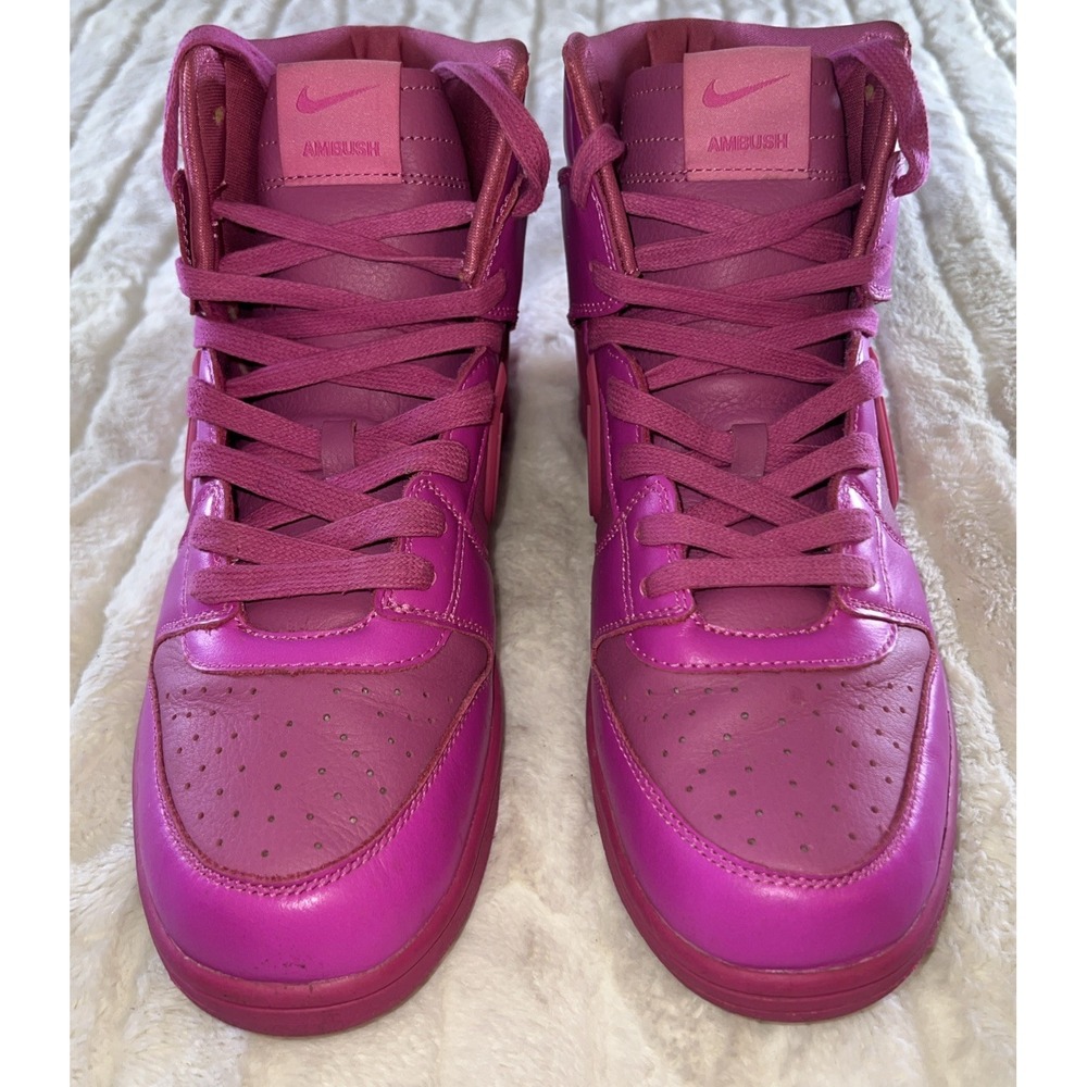 Nike Dunk High X Ambush Cosmic Fuchsia 11 Men's 12.5 Womens EUC - Picture 2 of 8